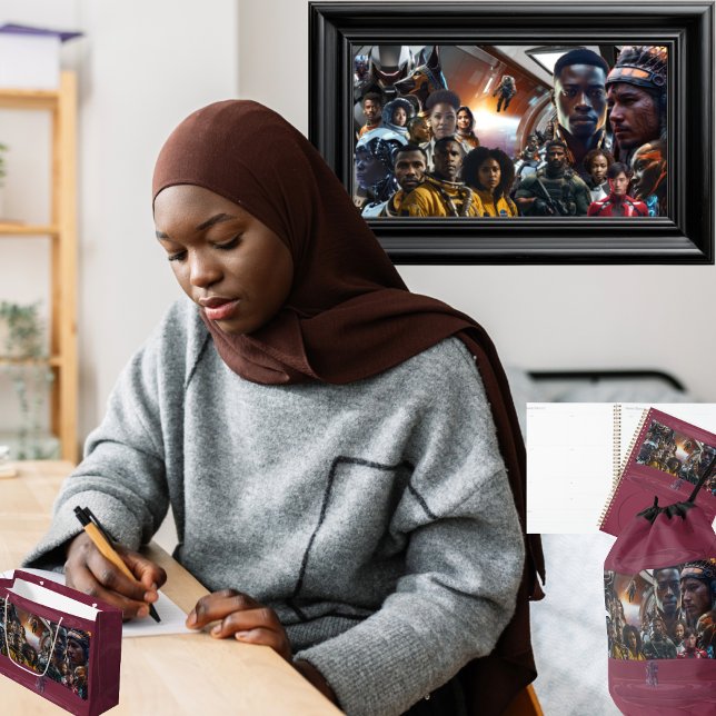 Couverture Polaire L'équipage Sekhmet (Get the full "Sekhmet Starship" collection at  https://bit.ly/BlackFutureZazzle)