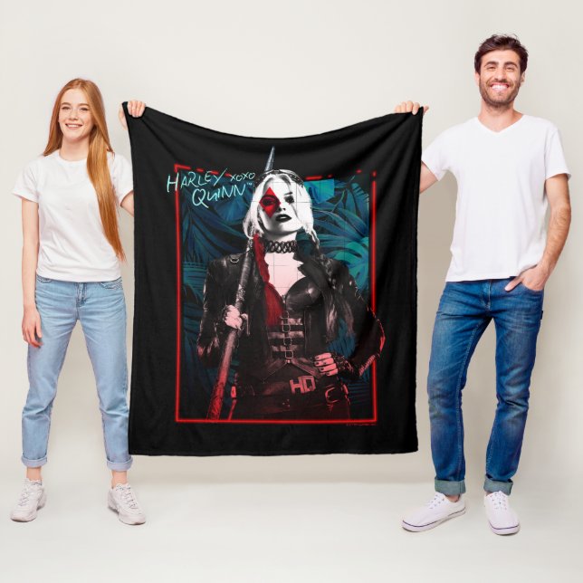 Couverture Polaire L'équipe du suicide | Harley Quinn & Green Ferns (En situation)