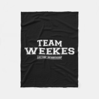 Couverture Polaire L'équipe Weekes _ Cadeau Nom de Famille Proud Fami