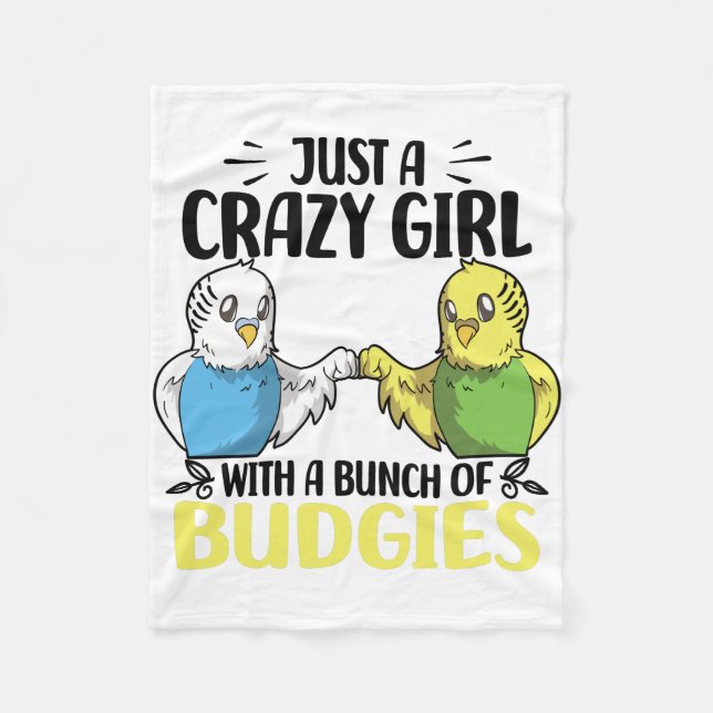 Couverture Polaire Les amoureux des Budgies | Oiseaux Cadeaux pour an (Devant)