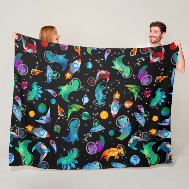 Couverture Polaire Les astronautes de Dinosaure Aquarelle Les enfants (En situation)