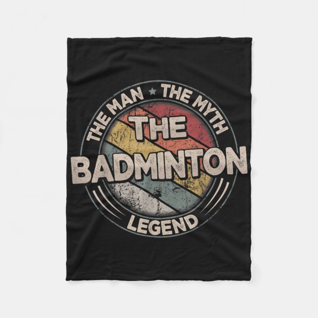 Couverture Polaire Les Badminton Legends Retro Shuttle Hommes Badmint (Devant)