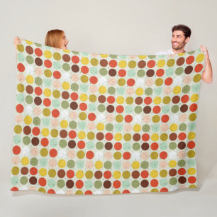 Couverture Polaire Les cercles de motif de Retro 1970