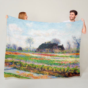 Couverture Polaire Les champs de tulipes au Pays-Bas, Monet