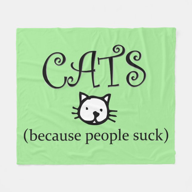 Couverture Polaire Les chats parce que les gens chassent (Devant (Horizontal))