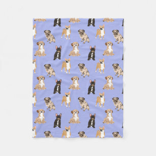Couverture Polaire Les chiens dirigent le motif sans couture