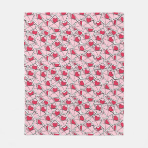 Couverture Polaire Les coeurs de Valentine sur des enveloppes