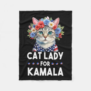Couverture Polaire Les Dames Pour Kamala Drôle Chat 2024 Président Ka