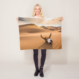 Couverture Polaire Les déserts   Crâne de vache Dunes de sable ondulé