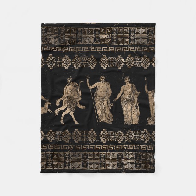 Couverture Polaire Les divinités grecques et l'ornement de Meander (Devant)