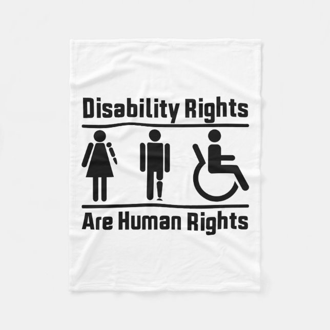 Couverture Polaire Les droits des personnes handicapées sont Carrés d (Devant)