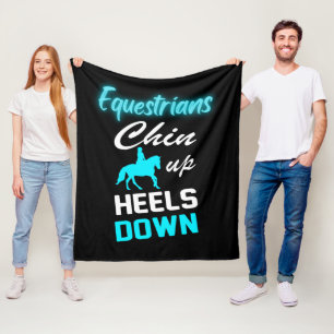Couverture Polaire Les Équestres Montent Les Talons Vers Le Bas