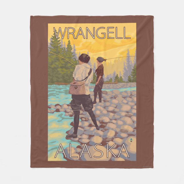 Couverture Polaire Les femmes pilotent la pêche - Wrangell, Alaska (Devant)
