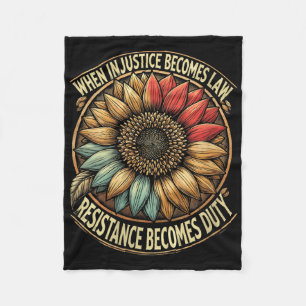 Couverture Polaire Les femmes Vintage quand l'injustice devient le Re