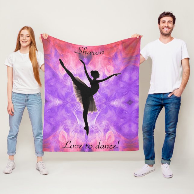 Couverture Polaire Les filles aiment danser Ballerina Personnalisé (En situation)