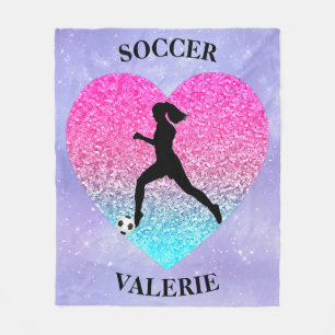 Couverture Polaire Les filles aiment le football