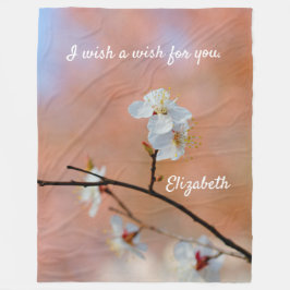 Couverture Polaire Les fleurs japonaises d'abricot