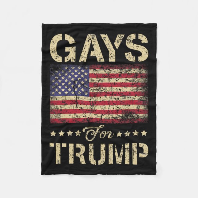 Couverture Polaire Les Gays Pour Les Étoiles Trump Et Le Drapeau Amér (Devant)
