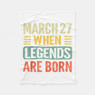 Couverture Polaire Les légendes naissent le 27 mars Anniversaire vint