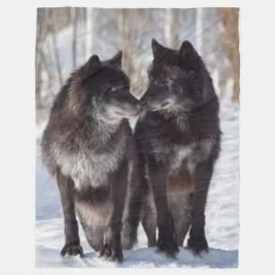 COUVERTURE POLAIRE LES LOUPS NOIRS