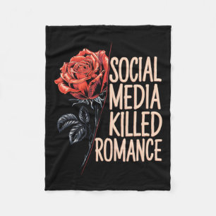Couverture Polaire Les médias sociaux ont tué Romance Meme Valentine 