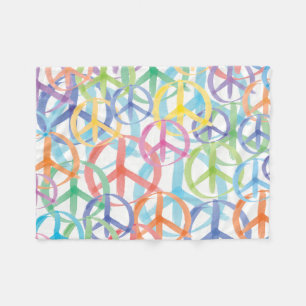 Couverture Polaire Les nombreuses couleurs des signes de paix
