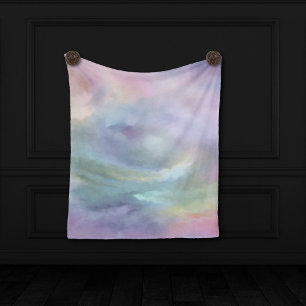 Couverture Polaire Les Pastels Whimsical   Dreamy Muted Rainbow Mottl