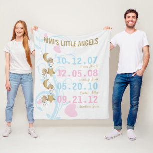 Couverture Polaire Les petits anges de Mimi - Personnaliser