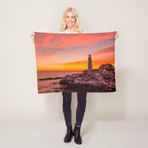 Couverture Polaire Les phares Portland Head Cape Elizabeth Maine