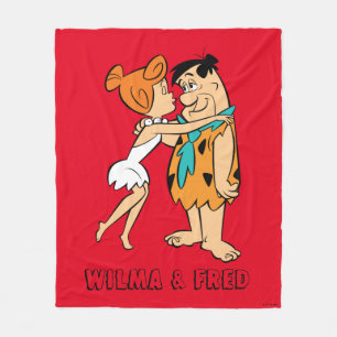Couverture Polaire Les Pierrafeu Wilma Kissing Fred