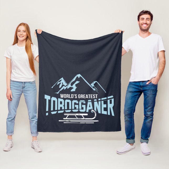 Couverture Polaire Les plus grands sports d'hiver Tobogganer du monde (En situation)