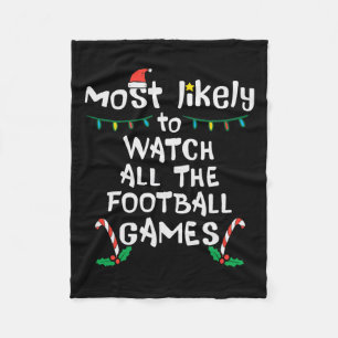 Couverture Polaire Les plus probables regarder le football Noël Noël 