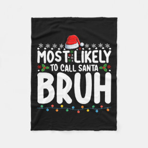 Couverture Polaire Les Plus Susceptibles D'Appeler Père Noël Bruh Chr