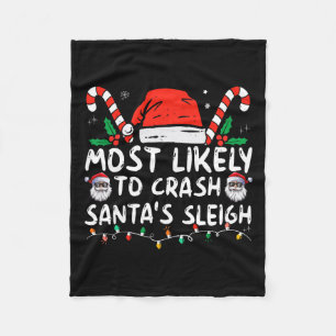 Couverture Polaire Les Plus Susceptibles D'Écraser Père Noël Sleigh C
