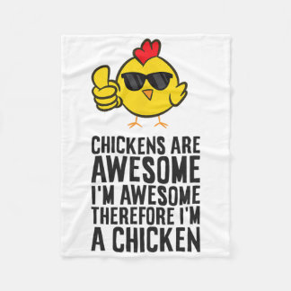 Couverture Polaire Les poulets sont géniaux Je suis génial Donc je su