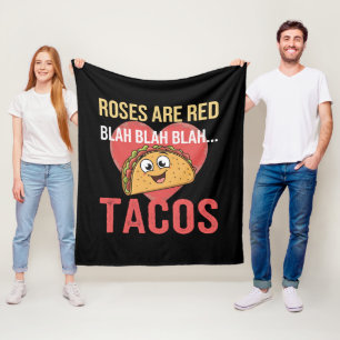 Couverture Polaire Les roses sont rouges, blablabla tacos Saint-Valen