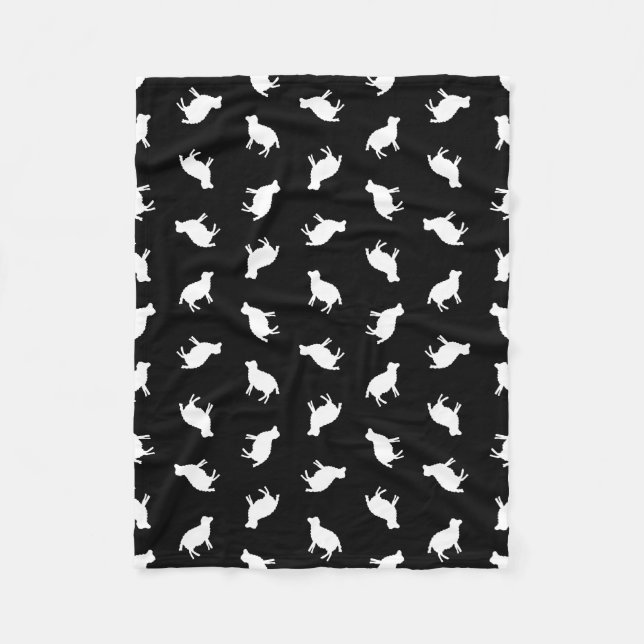 Couverture Polaire Les silhouettes de moutons de motif d'impression (Devant)