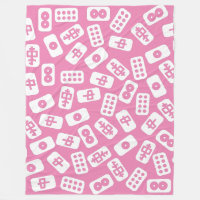 Les tuiles du Mahjong blanches roses