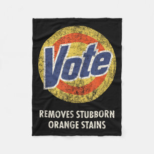 Couverture Polaire Lessive de vote anti-trump drôle vintage An