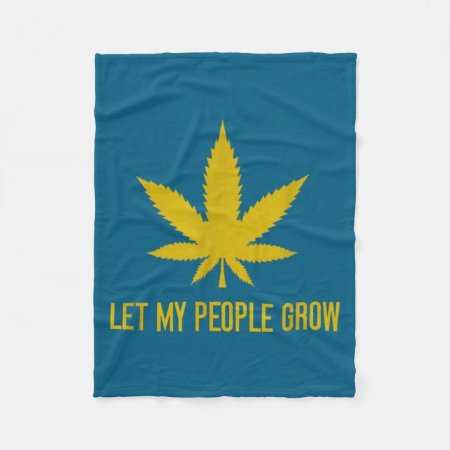 Couverture Polaire Let My People Grow Weed Plant Manager  (Devant)