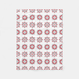 Couverture Polaire Letton motif géométrique du soleil du matin VII