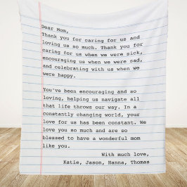 Couverture Polaire Lettre d'amour personnalisée Machine à écrire