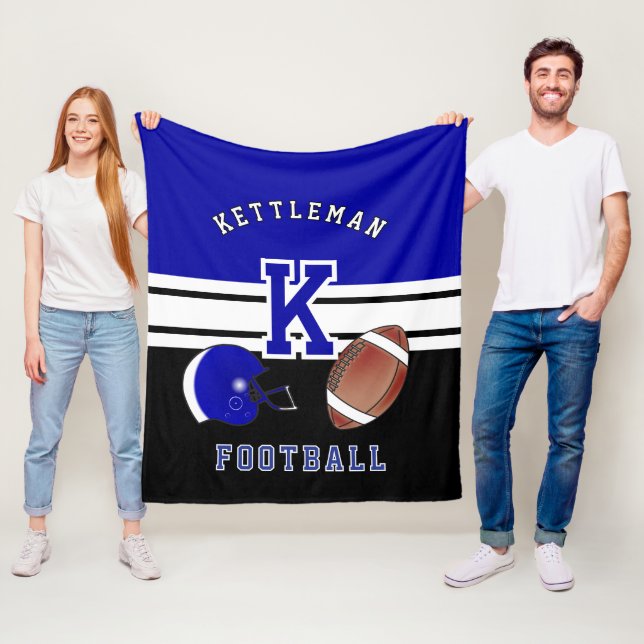 Couverture Polaire LETTRE Football 🏈 Bleu foncé Sport (En situation)