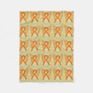 Couverture Polaire Leucémie Cancer Sensibilisation Ruban Toison Blan