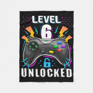 Couverture Polaire Level 6 Vidéo Game 6th Birthday Gamer Gif