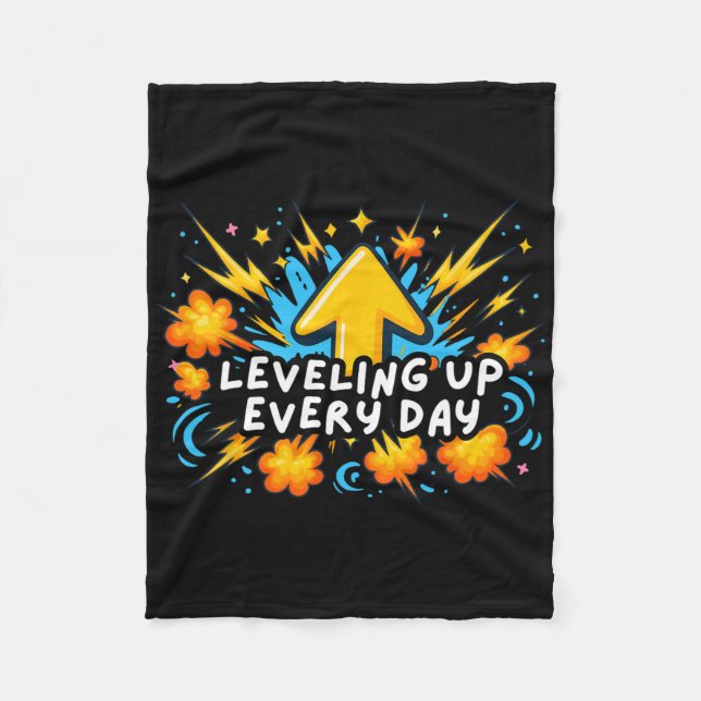 Couverture Polaire Levelup Chaque Jour Ck To School Shirt Gamer Boy (Devant)