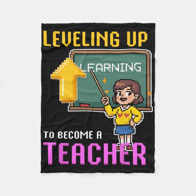 Couverture Polaire Levelup Enseignant Ck À L'École Amusante Gamer Fil (Devant)
