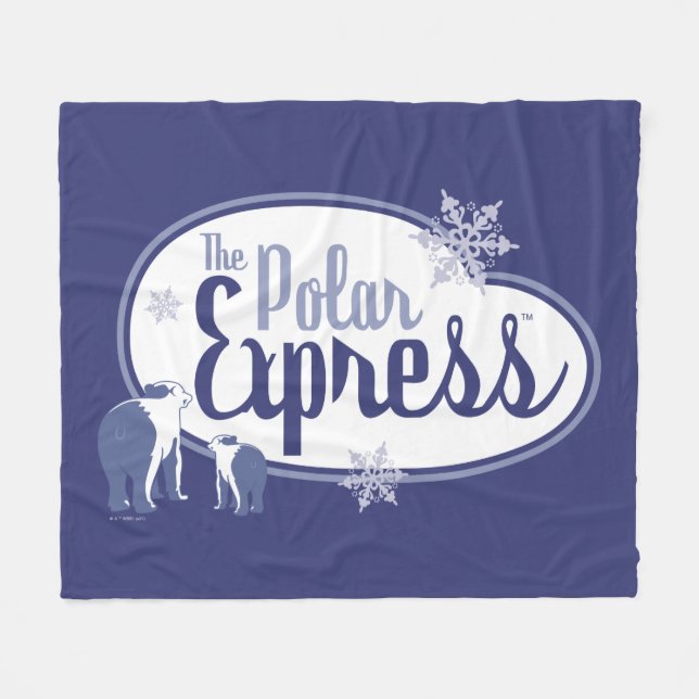 Couverture Polaire L'Express polaire | Ours polaires Retro Graphisme (Devant (Horizontal))