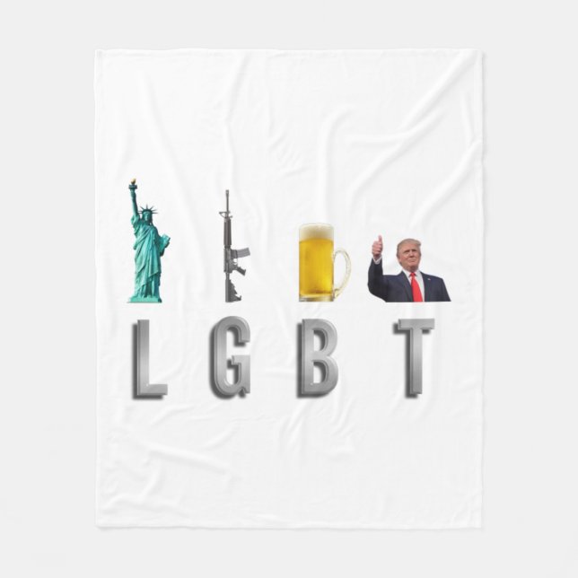 Couverture Polaire LGBT - Armes de la liberté Bière Trump 6 (Devant)