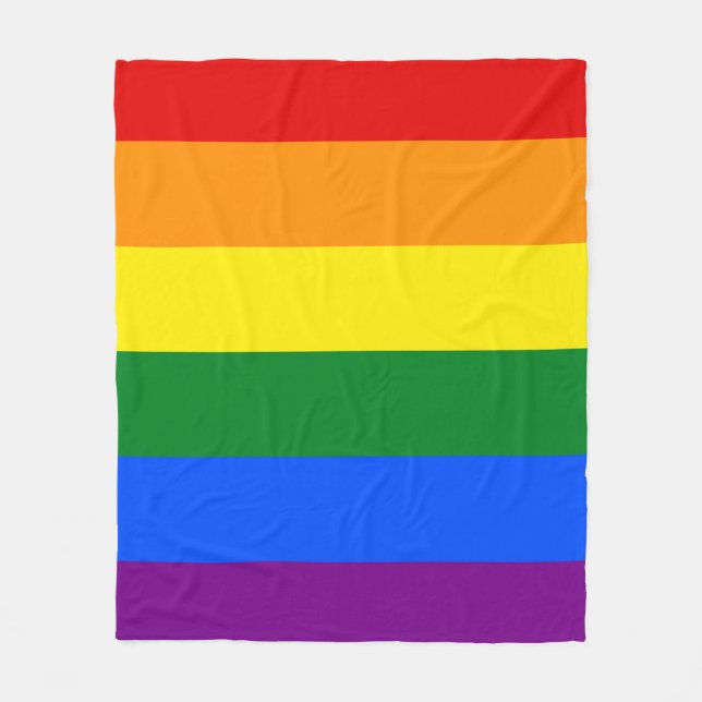 Couverture Polaire LGBT Rainbow Strip (Devant)